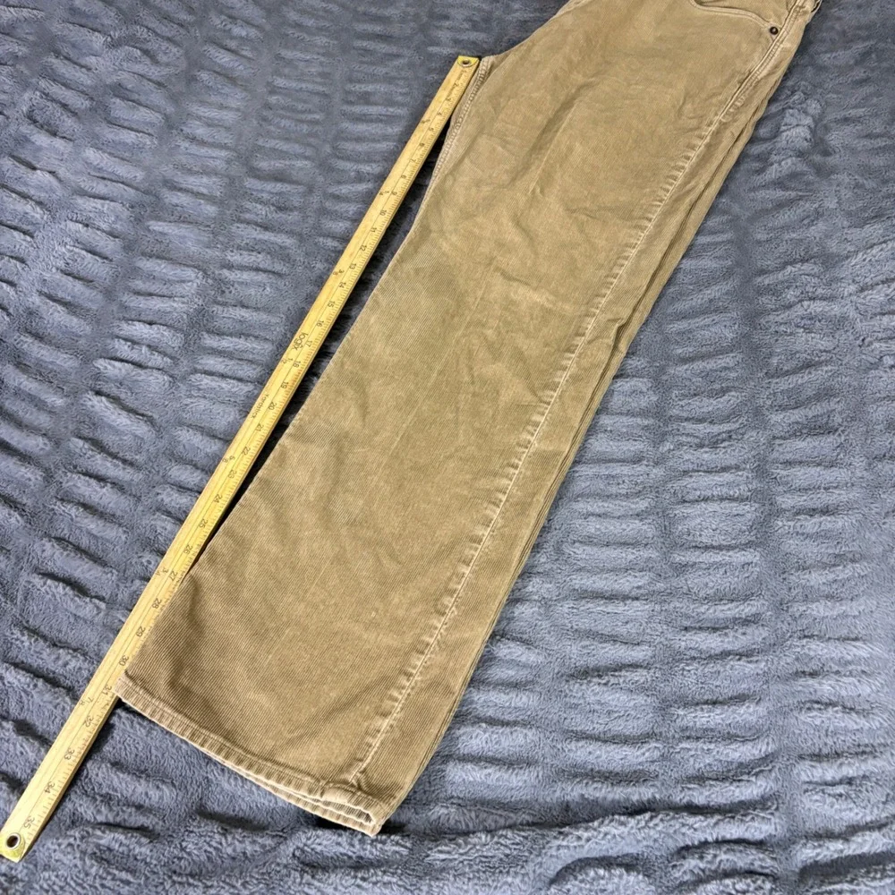 Banana Republic Mens Straight Fit Corduroy Pants Tan Khaki 36x32 Pima Cotton
